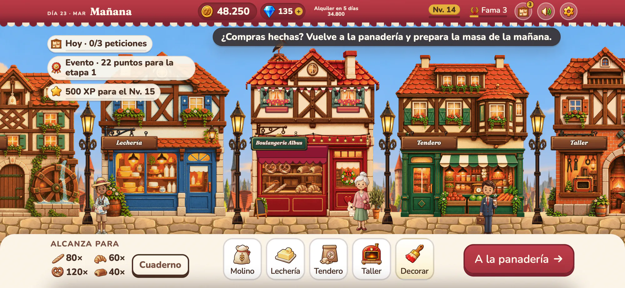Captura de pantalla de Albus Bakery: La calle al amanecer